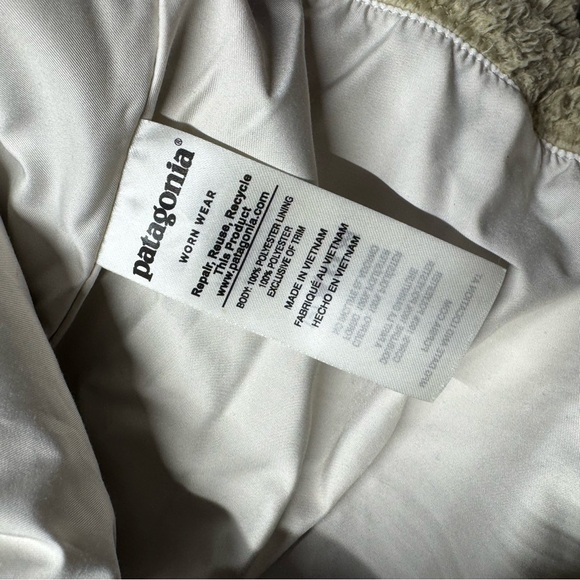 Patagonia Retro X Jacket Womens Medium Synchilla Deep Pile Sherpa Fleece Natural - Picture 5 of 10